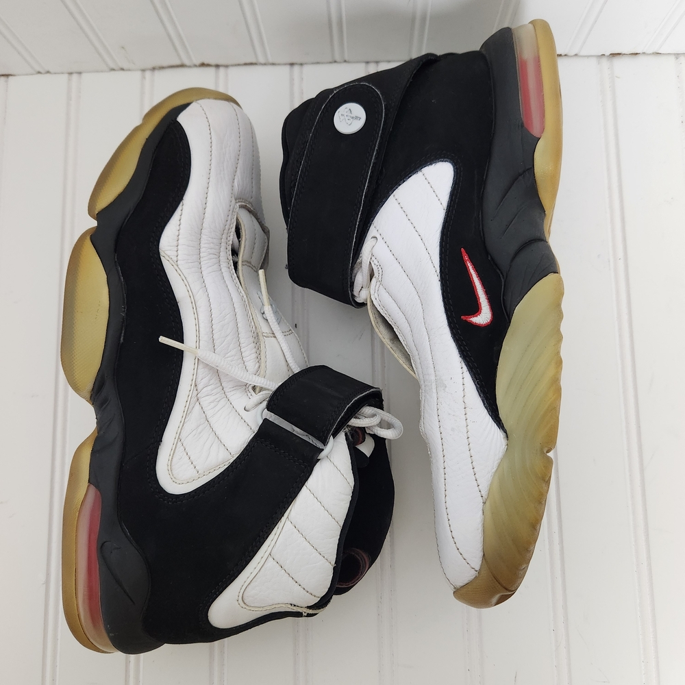 Nike Air Penny 4 Men 10.5 Black/White Chicago Bulls Athletic Sneakers 864018-101 - Picture 10 of 14